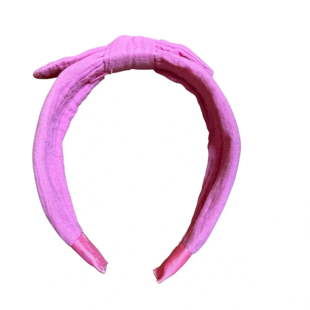Zara Pink Bow Headband Knotted Fabric Hair Accessory